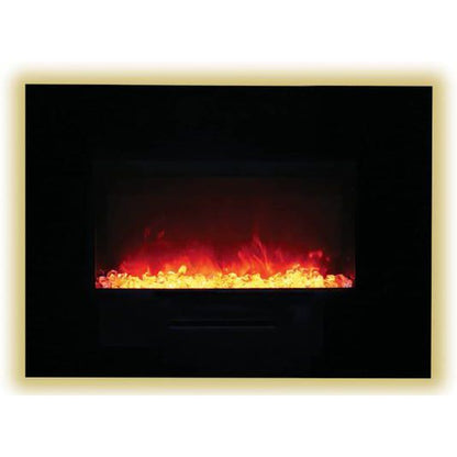 Sierra Flame Wall or Flush Mount Linear 26 Electric Fireplace | Steel Surround and Clear Media