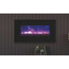 Amantii Wall or Flush Mount 44 Electric Fireplace | Black Glass Surround and Log Set | WIFI Smart