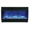 Amantii Panorama Slim 40 Electric Fireplace | Black Steel Surround | WIFI Smart