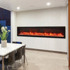Amantii Panorama Deep 88 Electric Fireplace | Black Steel Surround | WIFI Smart