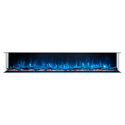 Modern Flames LPM-9616 | Landscape Pro Multi 96" Multi-Sided Built-In | Electric Fireplace