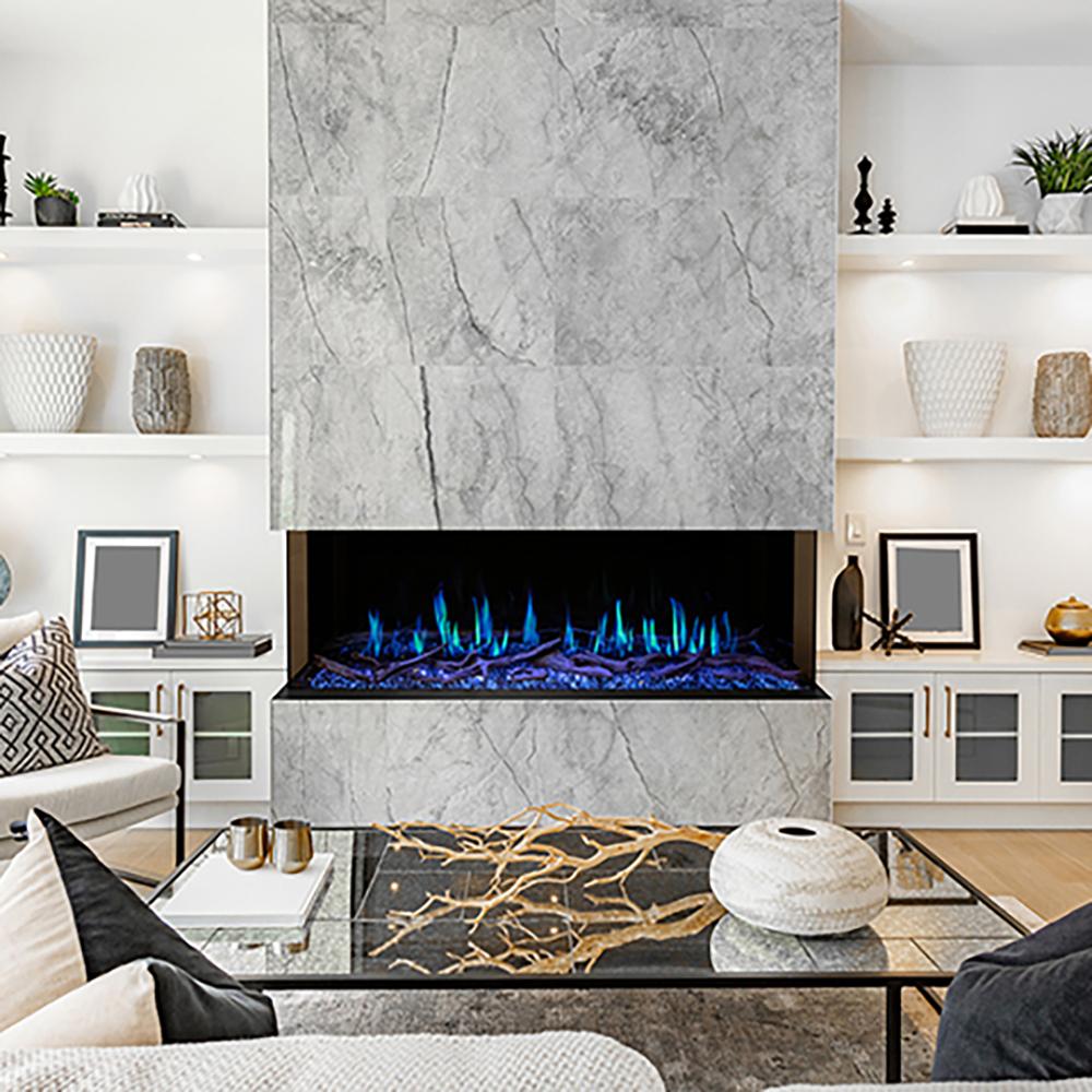 Modern Flames OR120-MULTI | Orion Multi 120" Multi-Sided HELIOVISION Virtual | Electric Fireplace