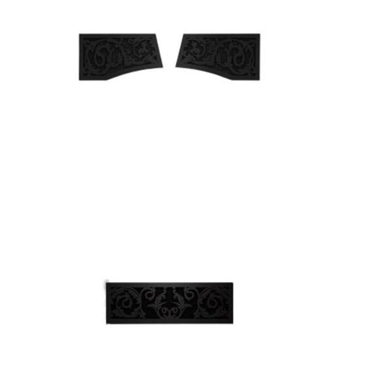 Painted Metallic Black Finish Victorian Ornamental Upper & Lower Insets for VITTORIA GD19-VOIK